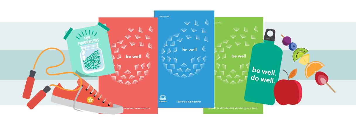 bewell booklets, nutrition, and physical activity graphic banner