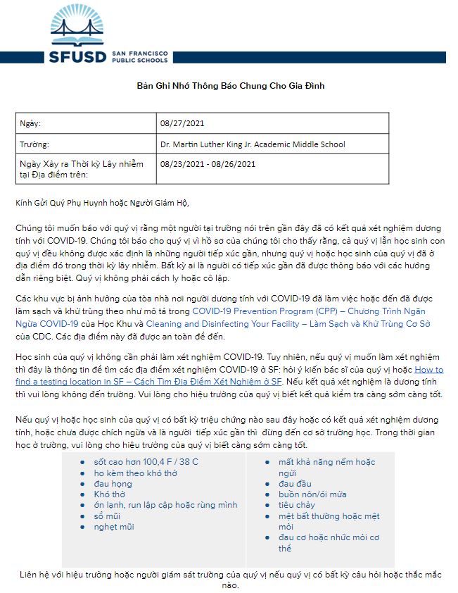 General Notification Memo Vietnamese 08/27/2021