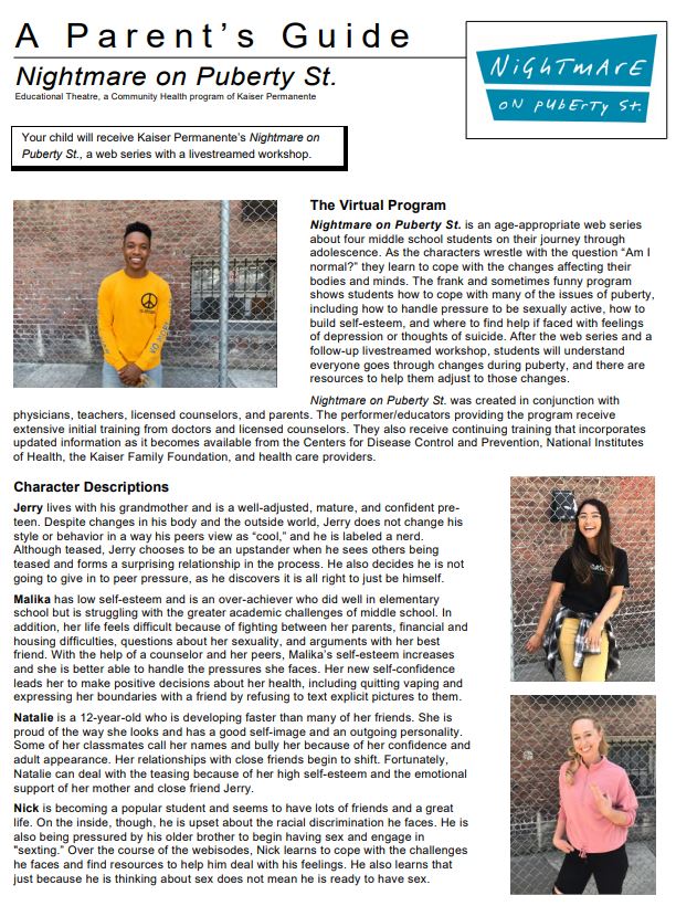 Nightmare of Puberty Street English Flyer Page 1