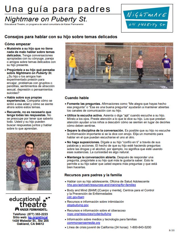 Nightmare of Puberty Street Spanish Flyer Page 2