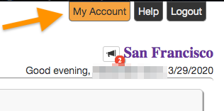 ParentVUE my account button