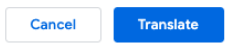 Screenshot of blue translate button