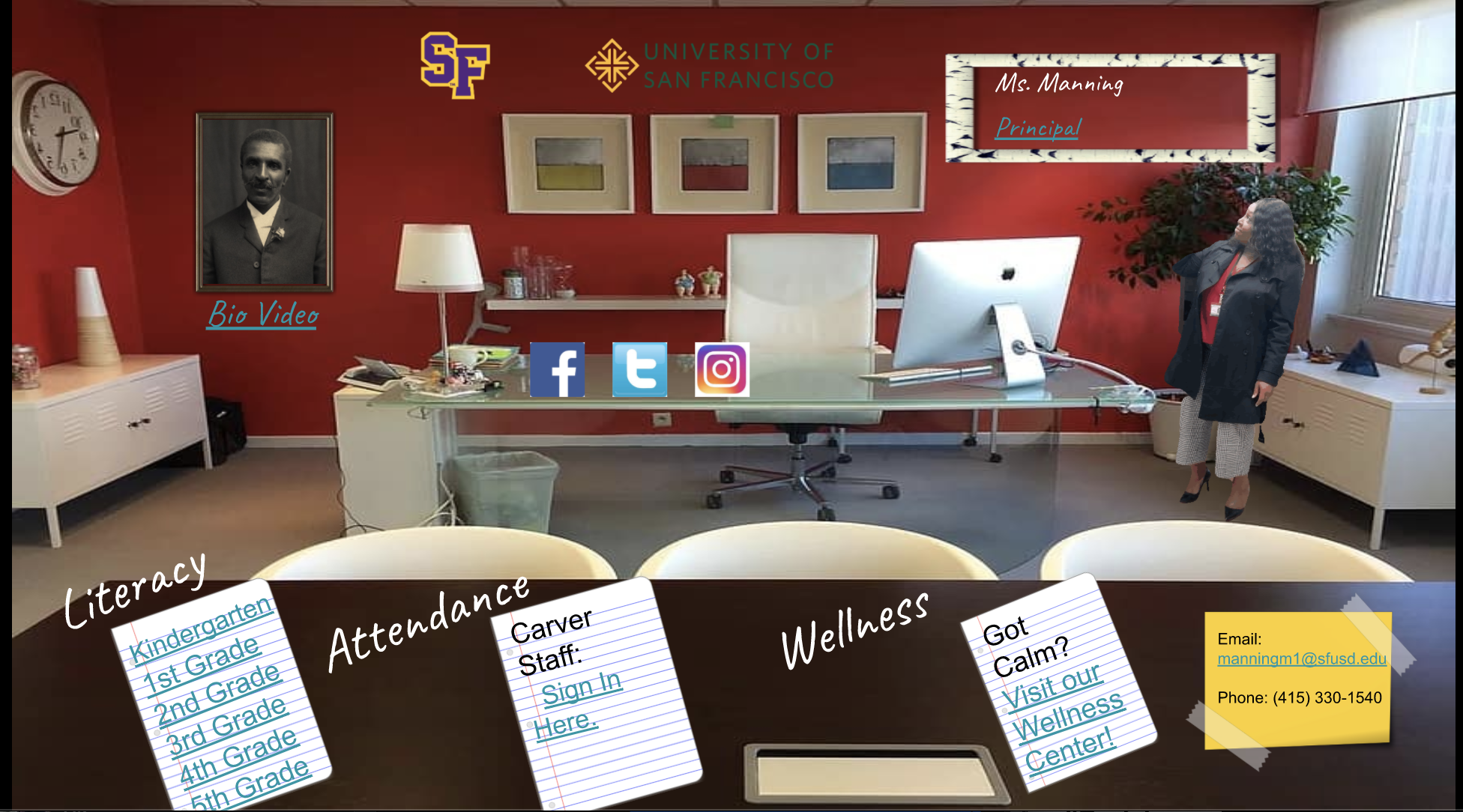picture of Principal Manning's office 