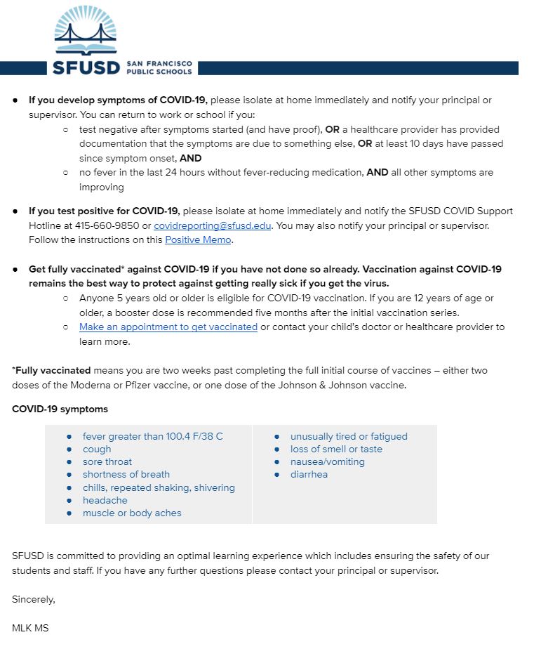 Universal Group Contact Tracing Memo Page 2 for March 25 2022 English