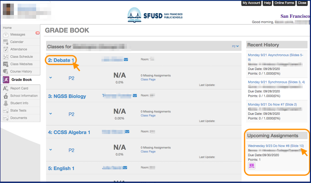 ParentVUE Gradebook Tab