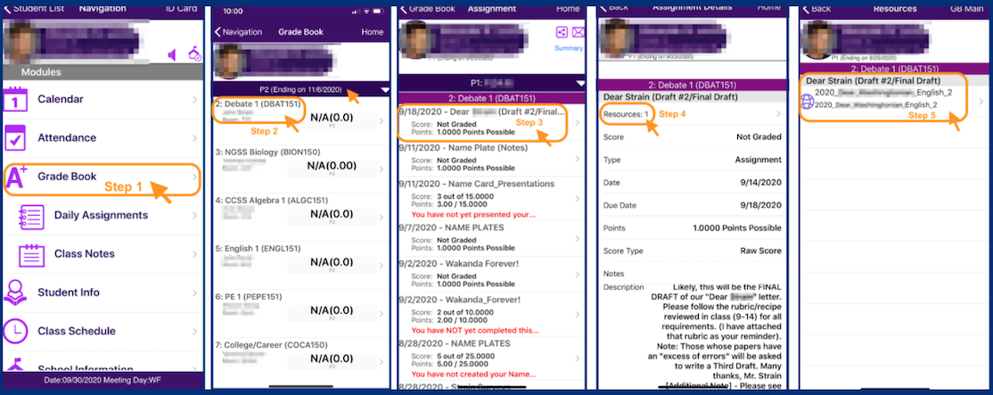 ParentVUE Daily Assignments