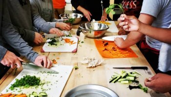 Project base learning students cooking