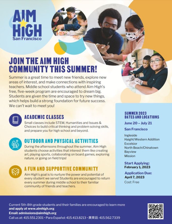 Aim High English Flyer