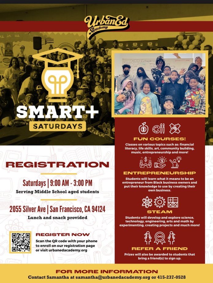 Urban Ed Academy Flyer Info