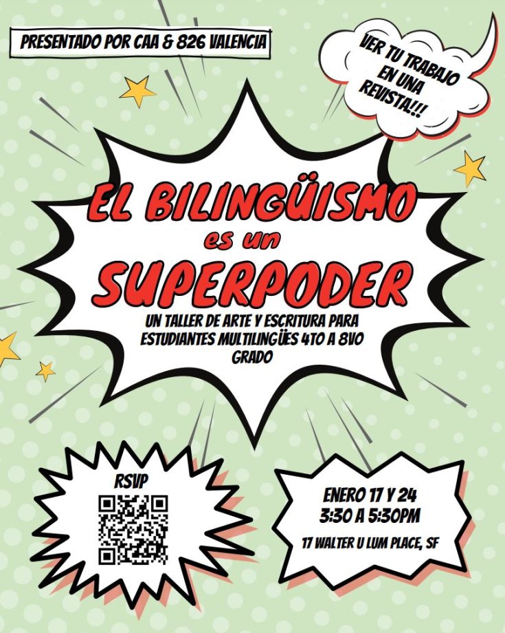 CAA Bilingualism is a SuperPower Workshop Flyer Spanish