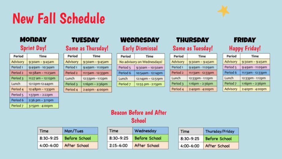 MLK 2023-2024 Student Schedule