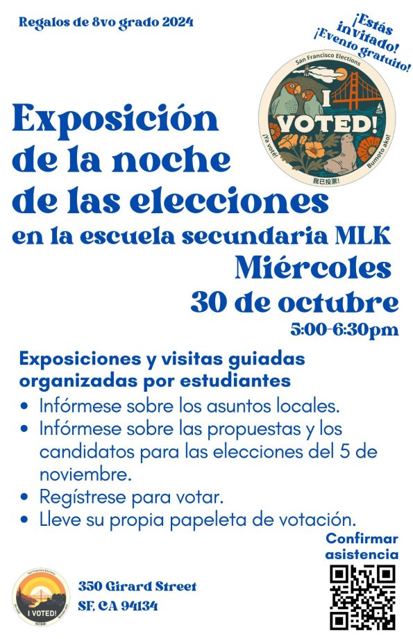 MLK MS Election Night 2024 Spanish