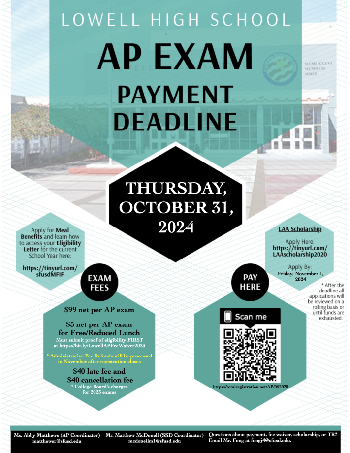 AP Exam Fees Notice