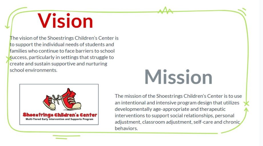 Shoestrings Vision and Mission