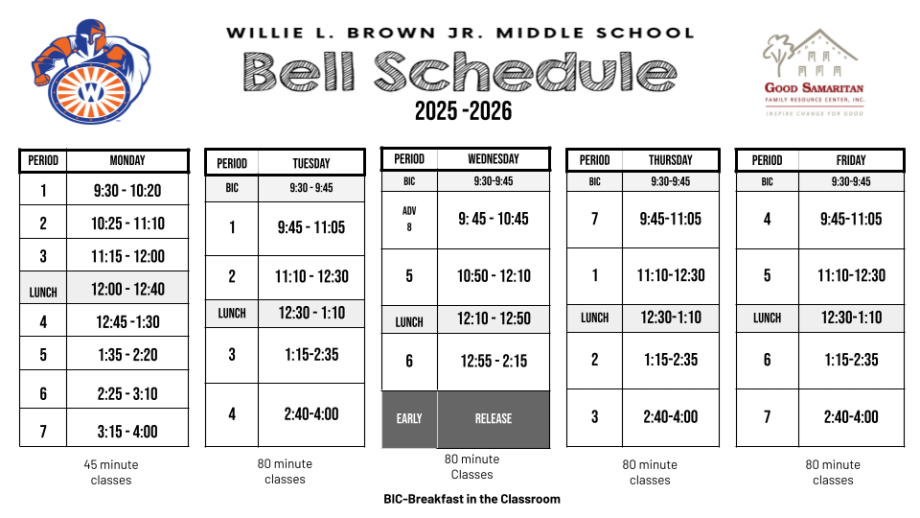 Bell Schedule 25-26