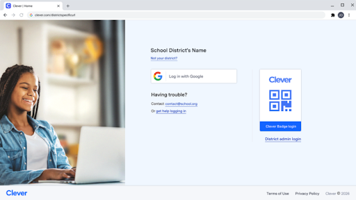 Clever login page