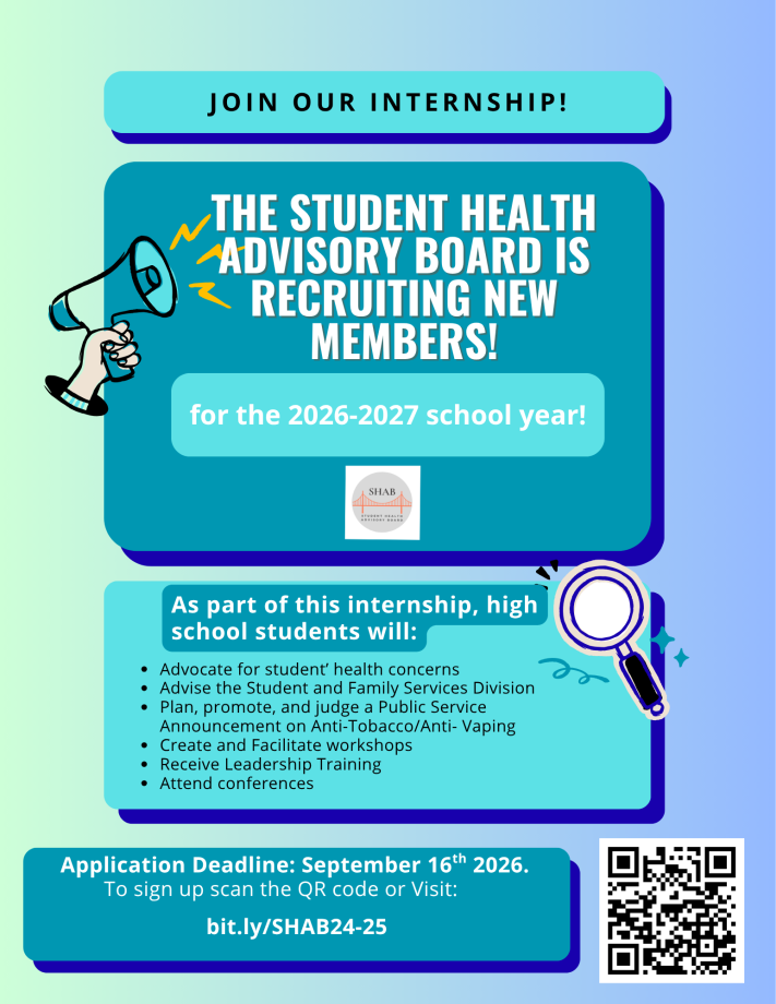 Student Health Advisory Board Flyer