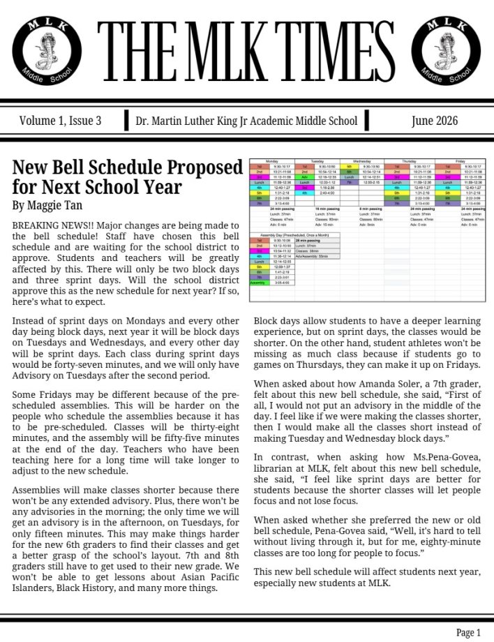The MLK Times Issue 3