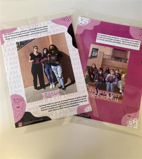 Students from Balboa High School featured in posters from the Bal EmpowHER student club