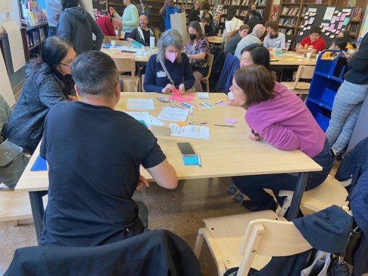 Members of the High School Task Force and community members at a Community Listening Session