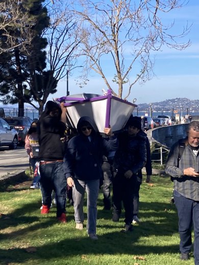 Downtown High School students take boat out to the Bay
