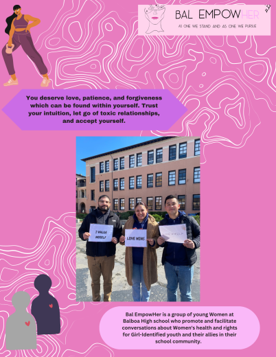 Poster by BalEmpowHER for Women's History Month 2023