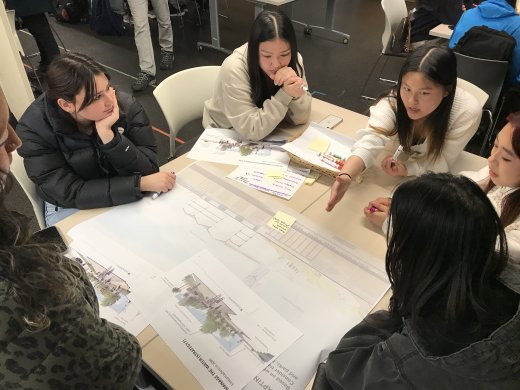 Students on an SFUSD science field trip talk about reconfiguring the Embaracadero