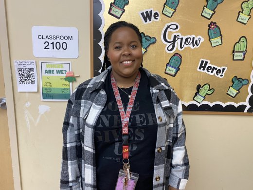 Sydney Dow, a 4th grade teacher at George Washington Carver Elementary School