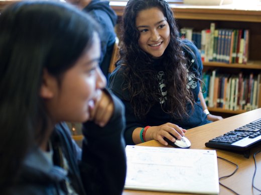 Students at computer