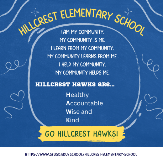 Hillcrest Elementary School Vision statement