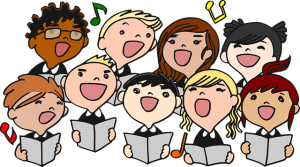 children singing