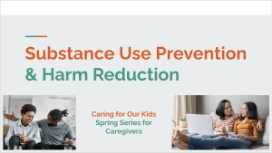 Opening slide of the Substance Use Prevention & Harm Reduction slide deck