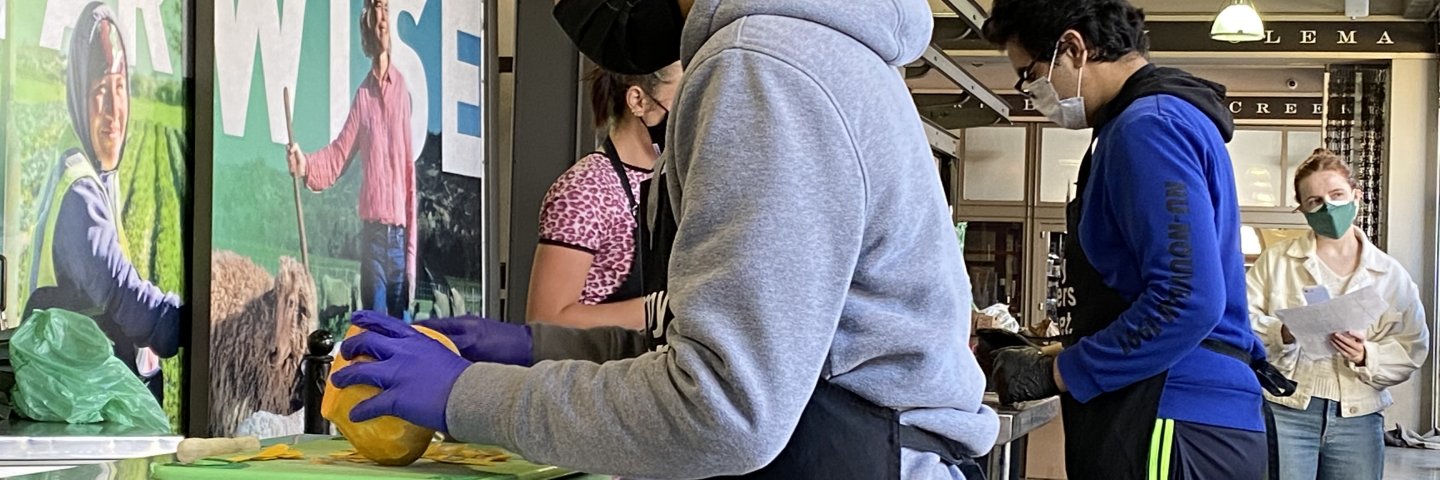 Students wearing masks