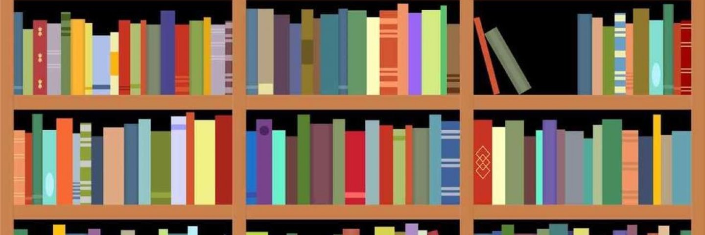 Books on shelves