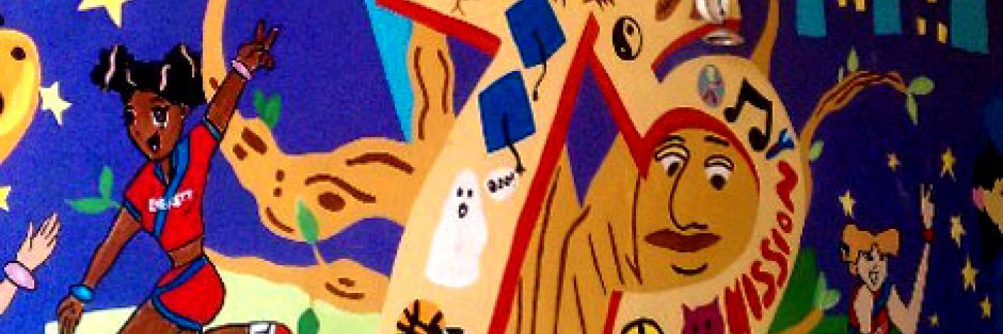 mural with number 75
