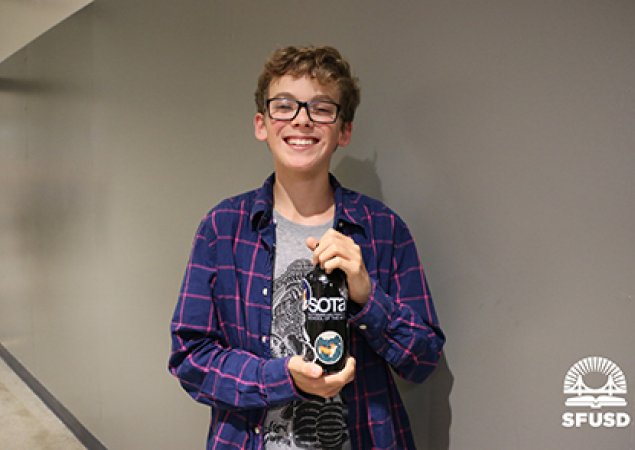 High school student Kyle from Ruth Asawa School of the Arts