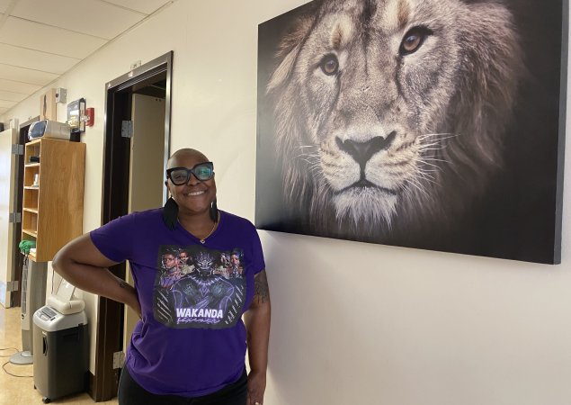 Crystal White, secretary at George Washington Carver Elementary School
