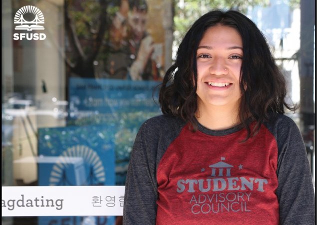 Betzabe Herrera, Mission High School student delegate