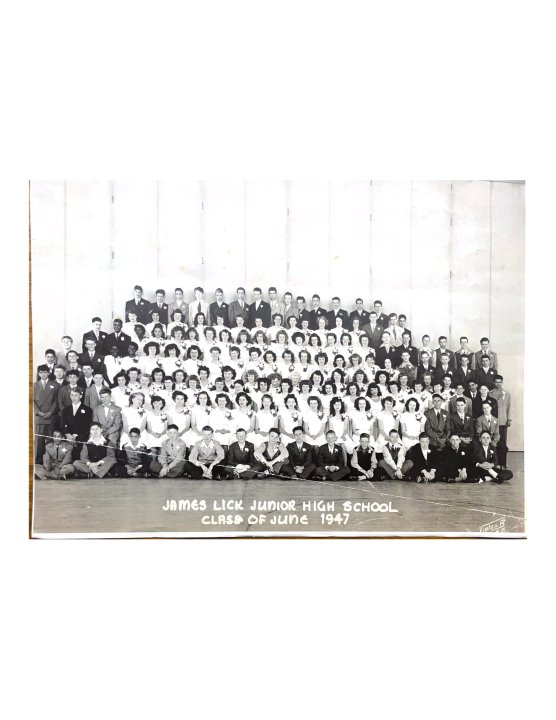 Group of graduating students seated in 1947