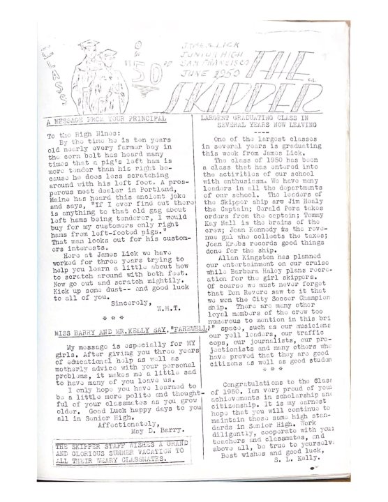 First page of 1950 Skipper