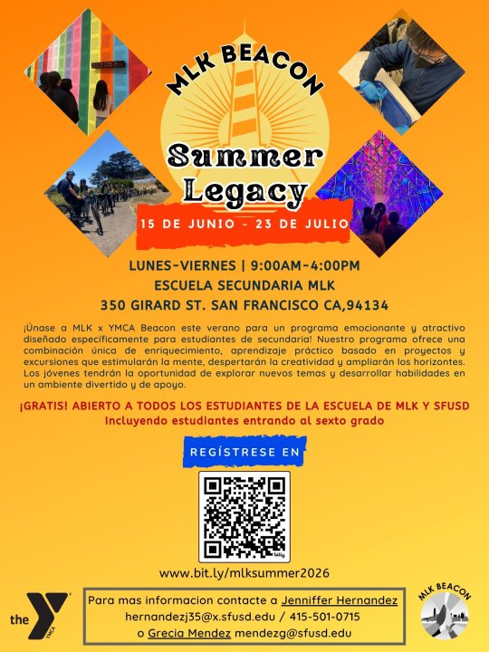 MLK Beacon Summer Program 2026 Spanish Updated Flyer