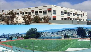 Picture of Burton High and its Football Field