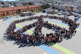 James Denman Middle School Student Peace Symbol