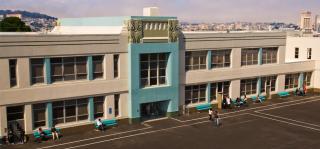 Exterior of Downtown High School building