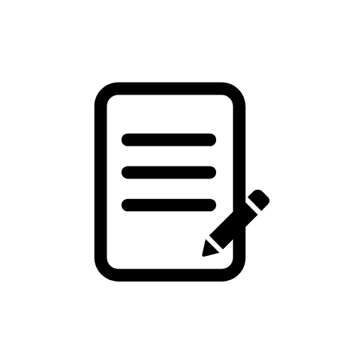 Icon of paper and pencil (form)