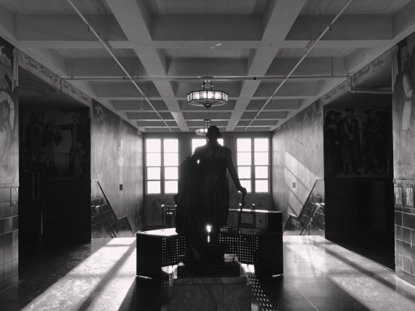 GWHS MAIN LOBBY BW