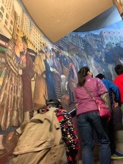Students Going Up Coit Tower 