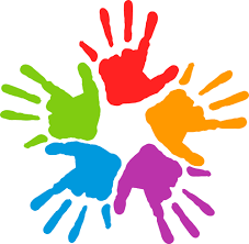 colorful handprints