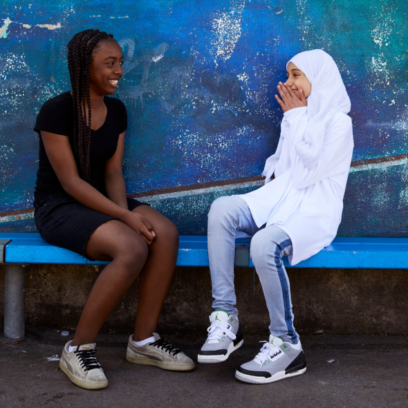 Middle School students laughing