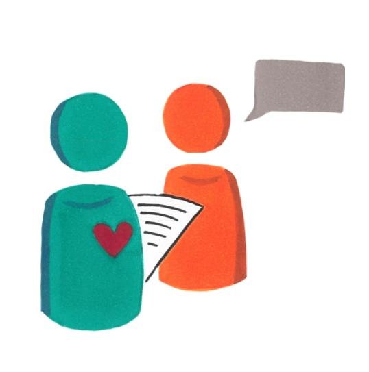 Two characters talking